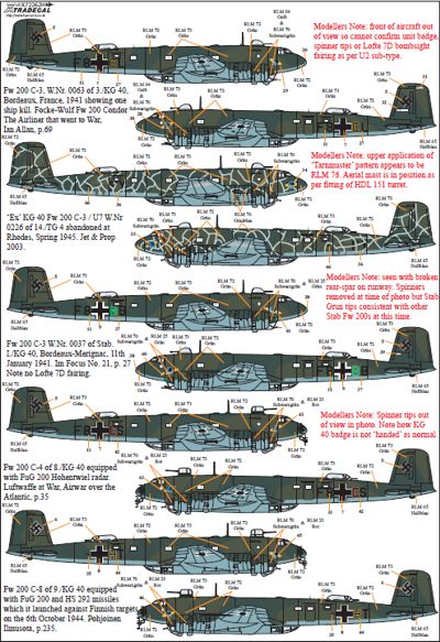 LF Models Decals 1/48 FOCKE WULF Fw-200C-3 CONDOR Wessendorf 1943-1944